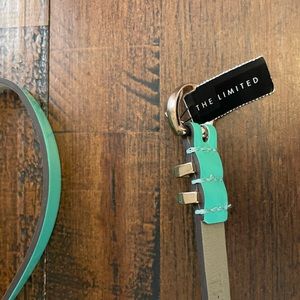 The Limited mint green skinny belt.  Size L NWT